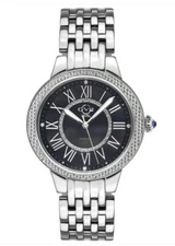 Gv2 By Gevril Women's 9143 Astor II Diamond MOP Black Stainless Steel Watch