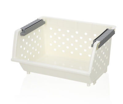 Plastic Storage Stacking Bin for Home and Kitchen, Craft Room, Office, or Garage