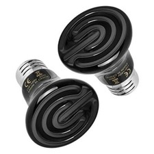 25W 2 Pack Mini Heat Emitter Non-Light Emitting Brooder Coop Heater Black