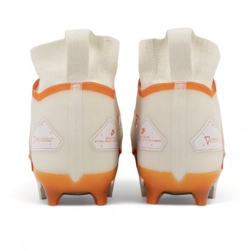 Mens Size 13 Nike Alpha Menace Elite 3 White Orange DM1792-104 Football Cleats Nike Alpha Menace Elite 3 Orange Football Cleats DM1792-104  main image 4