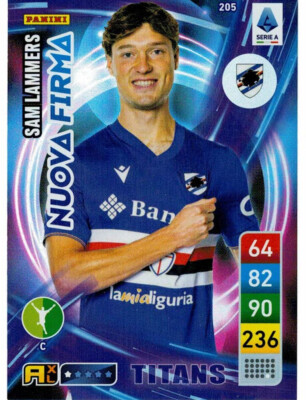 Panini Footballeurs Adrenalyn Titans 2023 Carte 205 Lammers (Nouvelle Signature)