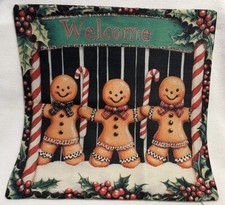Gingerbread Men Double Sided Christmas Throw Pillow Cover Holiday Home Decor 18  