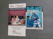 CECIL FIELDER 1986 Topps # 386 autographed signed card TORONTO BLUE JAYS 86 JSA