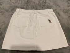 Ralph Lauren White Denim Skirt Size 27 Made in USA Jean Mini Vtg 90s