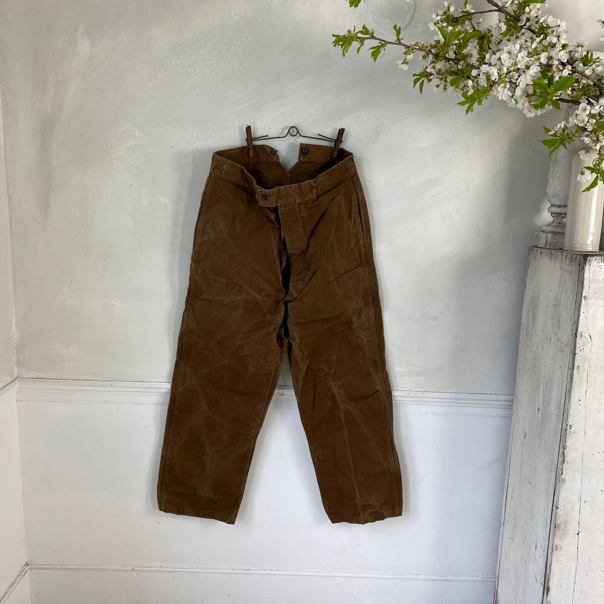 Brown Work Pants 1930s Pants French Workwear Work Wear Pants
