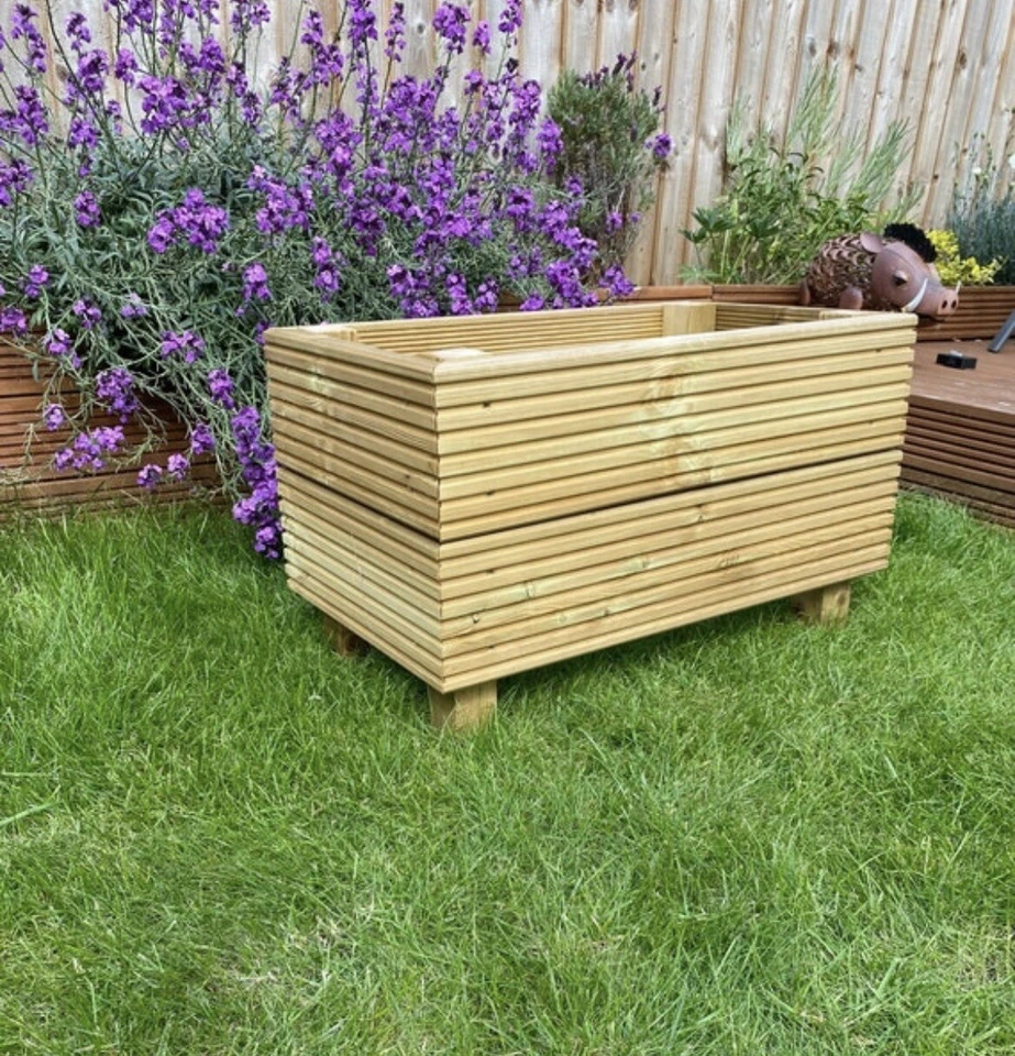 CUSTOM SIZE  Wooden Decking Planter Timber Garden Trough Large PLEASE MESSAGE - Image 4 of 4