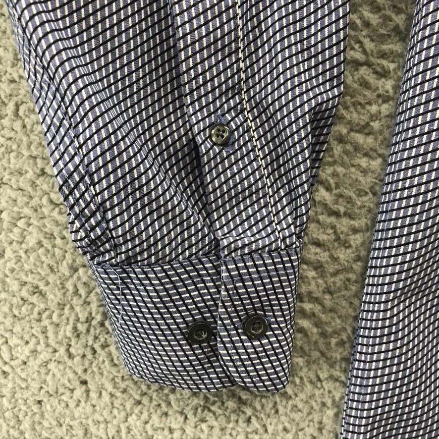 Camisa de vestir Beverly Hills Polo Club para hombre manga larga azul talla L Foto 4 de 4