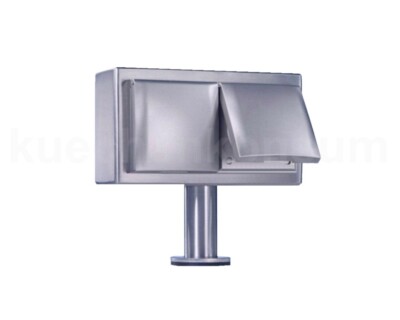 Inselsteckdose KI-ST/2 waagerecht Edelstahl 2fach Klappdeckel Carlos Power Port