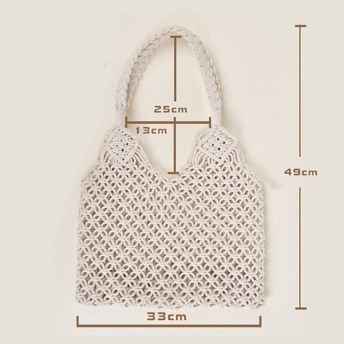 Hollow Crossbody Bag Cotton Shoulder Bag Casual Messenger Bag - Picture 17 of 18