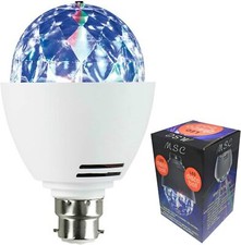 MSC LED B22 Disco Ball Light Rotating Multi-Coloured Lights Bulb Bayonet Fittin