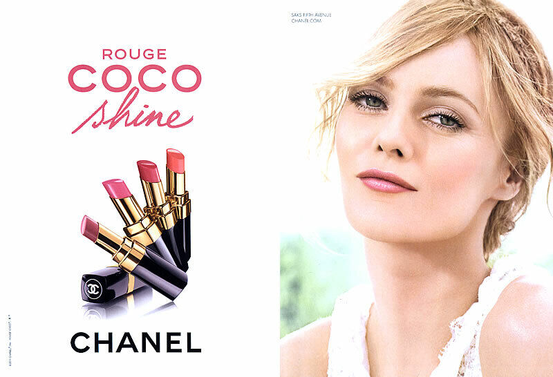 2011 Chanel makeup Vanessa Paradis lipstick lips rouge coco 2-page MAGAZINE  AD