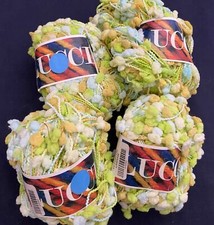 Four Skeins-Lucci PomPom Yarn Lime 100 Nylon 83yds 50g