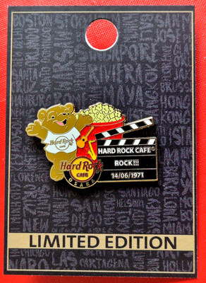 HRC Hard Rock Cafe Osaka Universal Citywalk Popcorn Cinema Bear  LE200 NEW