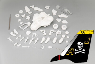 3D Printed F-14A Naval Fighter Aircraft Cute Version tatic white Models  kit 