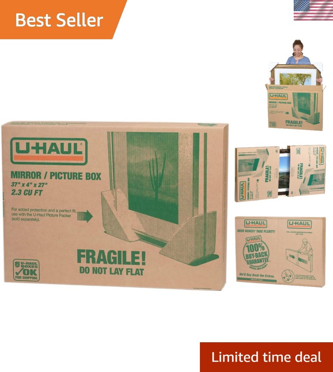 Eco-Friendly U-Haul Picture Box with Telescope Feature for Safe