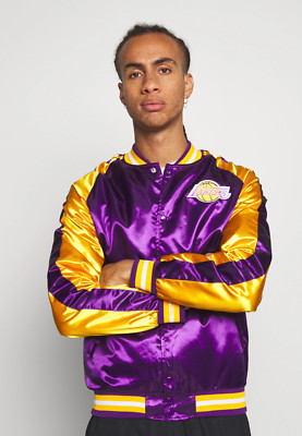 MITCHELL & NESS Los Angeles Lakers LIGHTWEIGHT SATIN Gold Color