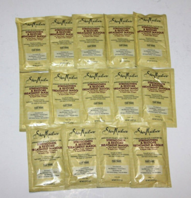 LOT (14) SHEA MOISTURE JAMAICAN BLACK CASTOR OIL MASQUE SHEA BUTTER APPLE CIDER