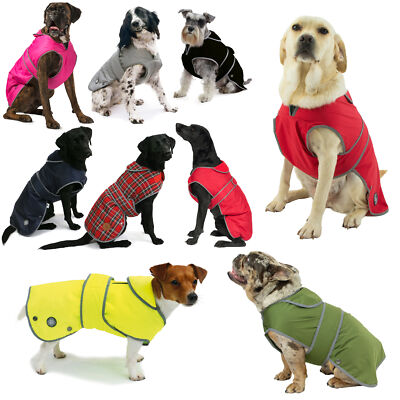 Ancol Muddy Paws Dog Coats Stormguard Fleece Quilted Waterproof Reflective  HiVis