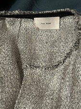 Luxury Brand Designer Coat By The Row, Hardly Worn, In Silver Grey Flowing Silk