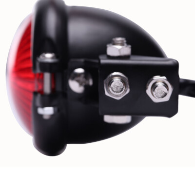 GOODFITMENT 12V LED Rear Brake Tail Light – Round Universal Fit For Dirt Bike ATV Motorcycle Cafe Racer Cruiser Buggy – 8 LEDs Red/Black
