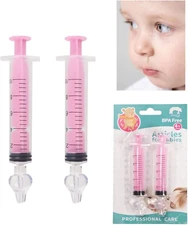 Baby Nasal Irrigator, 10Ml Portable Infant Nose Cleaner Syringe with Aspirator 