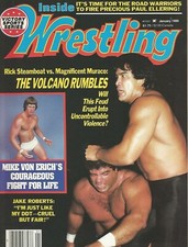 JANUARY 1986 INSIDE WRESTLING MAGAZINE RICK STEAMBOAT DON MURACO KEVIN VON ERICH