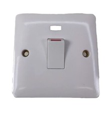 MK 20 Amp Switch 1 Gang Double Pole & Neon 20AX MB8423WHI