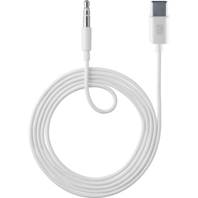 Cellularline - Audiokabel - 1 m Länge - AUX - USB C - 3,5 mm Klinke - weiß