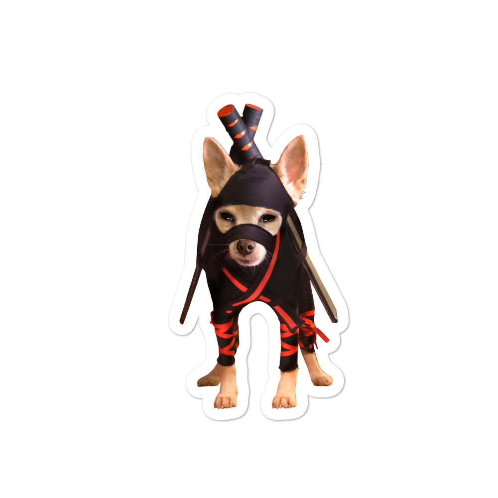 Ninja Dog Fast Runner Shadow' Sticker