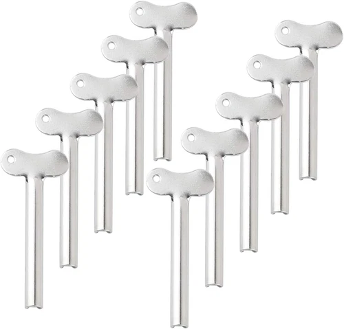 10PCS Stainless Steel Tube Toothpaste Squeezer Easy Key Dispenser Rolling Holde7 - Picture 2 of 13