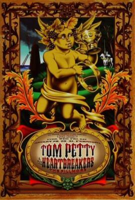 Tom Petty & The Heartbreakers モノクロB2ポスター Tom Petty Poster Heartbreakers Fillmore January 28-Feb 1 And The
