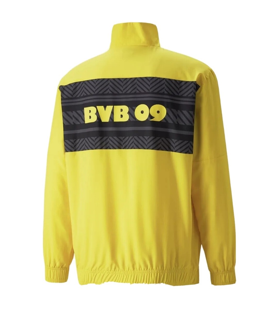 Puma Bvb Prematch Full Zip Soccer Jacket Mens Yellow Casual