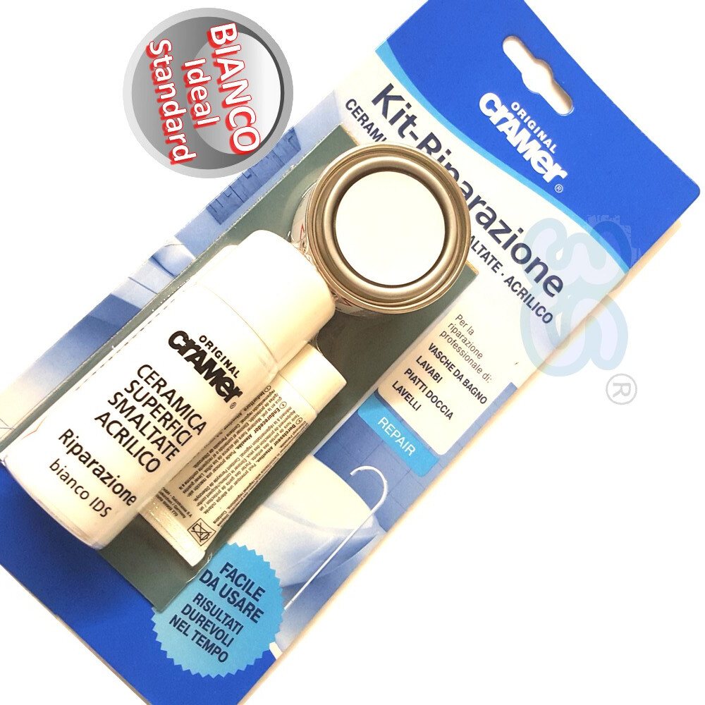 Cramer - kit riparazione ceramica sanitari vasche smaltate acrilico BIANCO Ideal