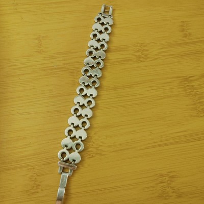 Brighton Silver Tone Bracelet Vintage Unique Crystals Link  display picture 2