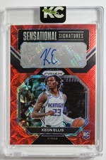 Keon Ellis Kings 22-23 Panini Prizm Sensational Signatures RC Auto Asia Red ✍️