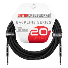 Gator Cableworks 20-foot TRS 1/4” Male to Male Balanced Patch Cable