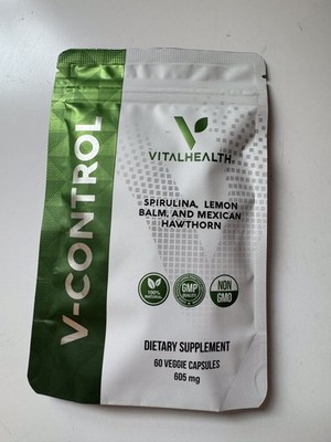 Vital Health- V- Control      Spirulina,Lemon Balm,And Mexican Hawthorn