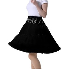 Damen Petticoat T&uuml;llrock Mehrschichtig Party Cosplay Knielang