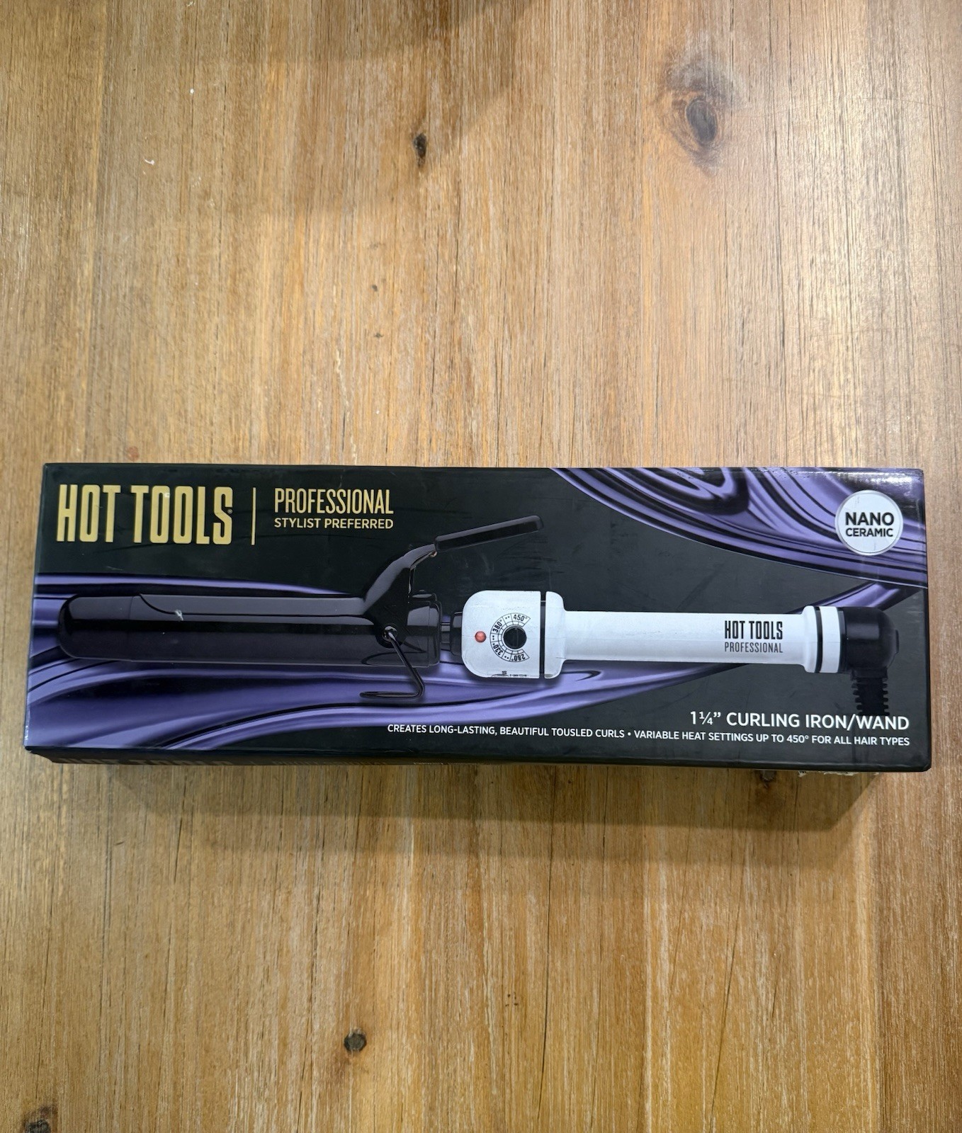 Hot Tools Ceramic Curling Iron/Wand -NIB