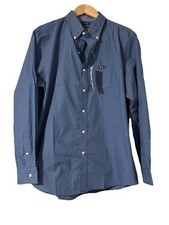NWT Chaps Men's Button Down Dress Shirt, Blue, L b5