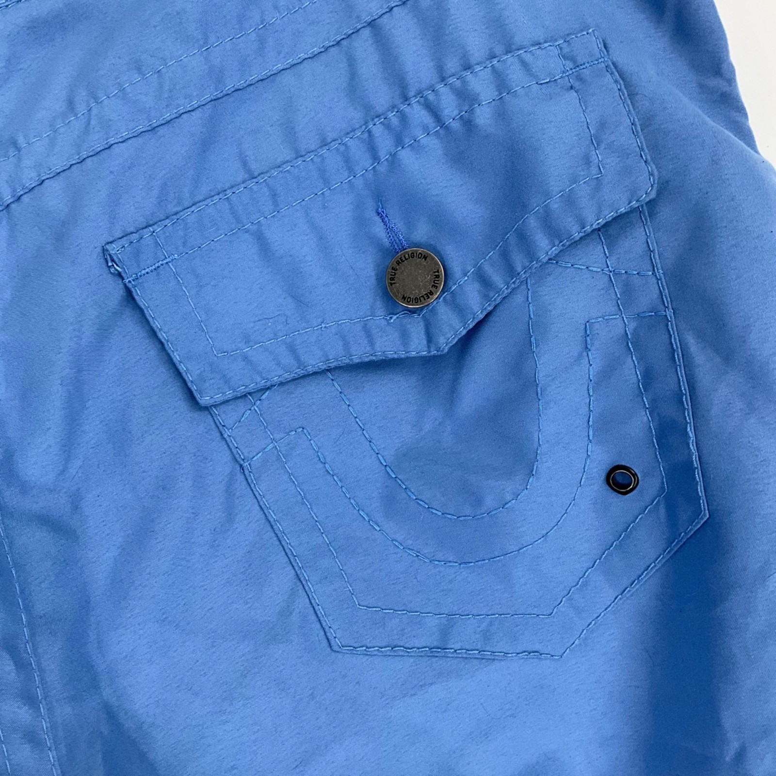 True Religion Mens Swimwear Board Shorts trunksDigital Blue 36W lightweight thumbnail 13