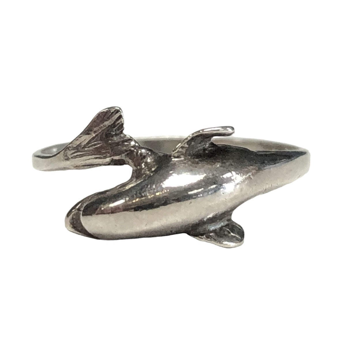 Silver Dolphin Ring - image 1