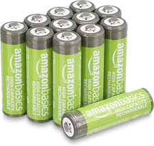 12-Pack Rechargeable AA Nimh High-Capacity Batteries, 2400 Mah, 1.2V, Recharge u 15.05 per battery