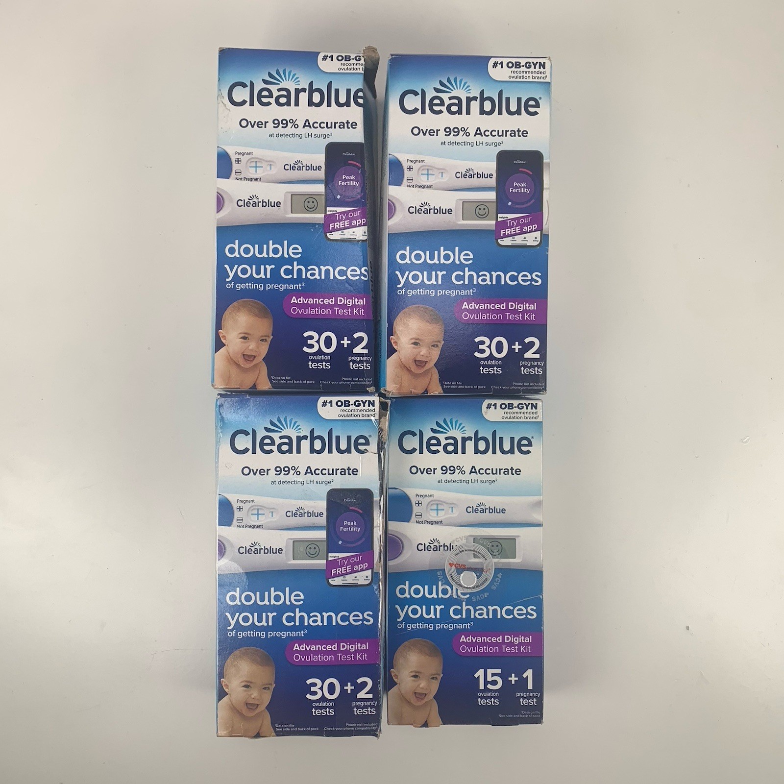 Clearblue Advanced Digital Ovulation Test Bundle, 112 Total, New