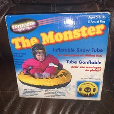 NEW 39 INCH The MONSTER TORPEDO SPORTS SNOW Pool TUBE SLED Float Decoration 