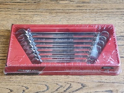 Snap-on Tools USA NEW 7pc SAE 12pt Flank Drive Plus Combo Wrench Set SOEX707