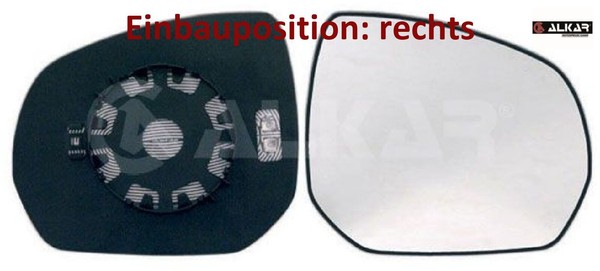 Alkar 6402858 Spiegelglas FüR AußEnspiegel Rechts FüR Citroen FüR Peugeot-image