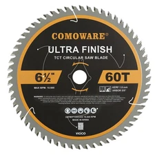 6 1/2“ Circular Saw Blade, 60T ATB Circular Saw Blade, 5/8" Arbor, TCT Carbid...