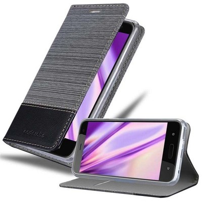 Hülle für HTC U11 LIFE Schutzhülle Cover Case Tasche Etui Jeans Stoff