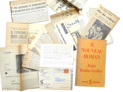 IL NOUVEAU ROMAN ALAIN ROBBE GRILLET + ARTIKEL UND BRIEF EDIT. 1. ED 1965